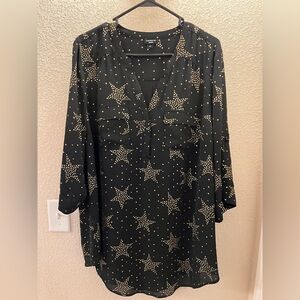 Torrid Gold Stars Harper Tunic Top
